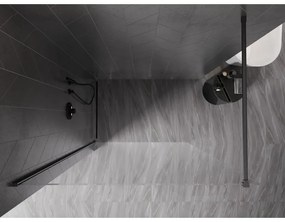 Mexen, Mexen Kioto-X sprchová stena 70 x 200 cm, priehľadná 10 mm, pištoľovo sivá kartáčovaná - 800-070-101-66-00-X