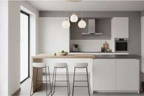 Závesné svietidlo Eliza, 3x biele sklenené tienidlo, g/be, o