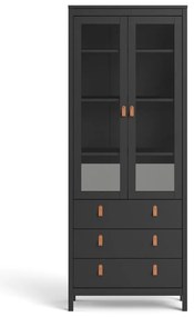 Čierna vitrína 78x199 cm Madrid – Tvilum