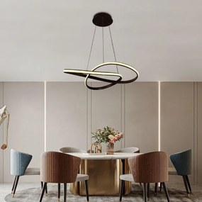 Brilagi - LED Stmievateľný luster na lanku COSMOWAVE LED/70W/230V 3000-6500K hnedá + DO