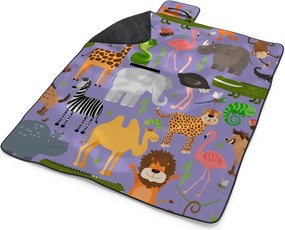 Sablio Plážová deka Animované safari: 200x140 cm