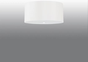 Stropné svietidlo Otto, 1x biele textilné tienidlo, (biele sklo), (fi 50 cm)
