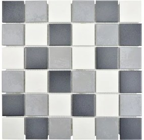 Keramická mozaika CD 216 štvorec 30,6x30,6 cm mix sivá
