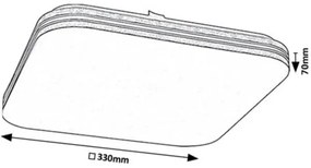 Rabalux 71174 - LED Stropné svietidlo OSCAR LED/18W/230V 4000K 33x33 cm