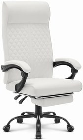Luxusné kancelárske kreslo HC-1030 biele z ekokože