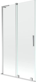 Mexen Velar L, 2-krídlová posuvná vaňová zástena 100 x 150 cm, 8mm číre sklo, chrómový profil, 896-100-003-01-01