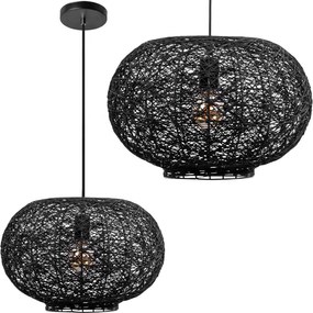 Toolight Toolight, stropné svietidlo 40cm 1xE27 APP1321-1CP, čierna, OSW-02695