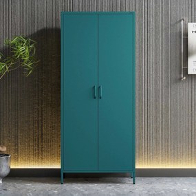 Šatníková skriňa FLAVIO, 800 x 1850 x 450 mm, Modern: morská farba