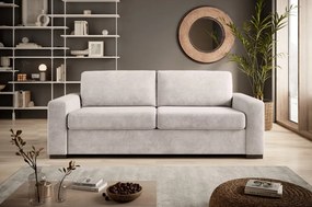 Rozkladacia pohovka na trvalé spanie Vanilla, krémová látka