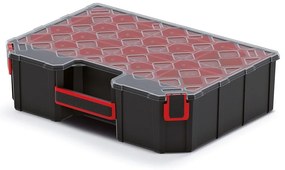 Kufríkový organizér 39 × 28,4 × 10,5 cm, krabičky, čierna