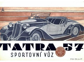 Ceduľa Tatra 57 - Sportovní vuz