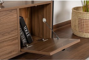 Konzolový stolík v dekore orecha v tmavo prírodnej farbe 29,5x120 cm Solace – Kalune Design