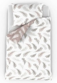 Kvalitex Bavlnené obliečky Nordic Shelby béžová, 140 x 200 cm, 70 x 90 cm