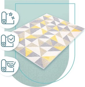 Koberec Agnella Funky Top Super Trojuholníky svetlosivý