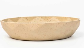 Okrasná miska CAVERO, sklolaminát, priemer 32 cm, béžová