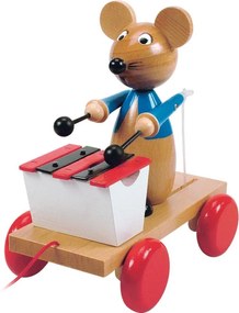 Woody Drevená myš s xylofónom