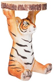 Animal príručný stolík tiger hnedý Ø35 cm