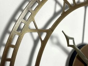 Kovové hodiny RETRO staré zlato 50cm