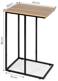 ModernHome Pojazdný odkladací stolík - kovový rám