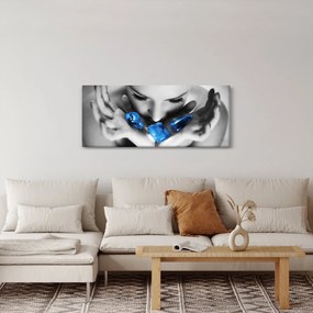 Obraz portrétu ženy s kameňmi (120x50 cm)
