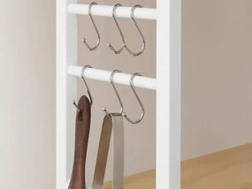 Kuchynský regál LORANO 167x80 cm, biely / dekor dub