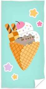 Bavlnená osuška mačička Pusheen - motív Sladká ako zmrzlina - 100% bavlna - 70 x 140 cm