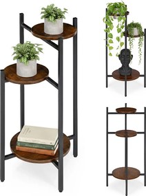 Stojan na květiny CAROL černý/hnědý