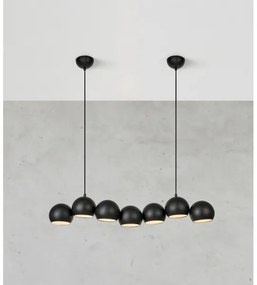 Markslöjd 108860 - Luster na lanku CUPOLO 7xE14/40W/230V čierna