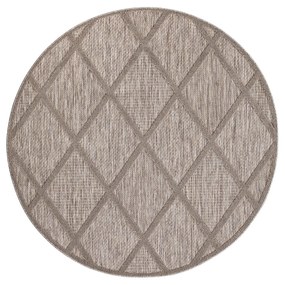 Dekorstudio Okrúhly terasový koberec SANTORINI - 457 hnedý Priemer koberca: 160cm