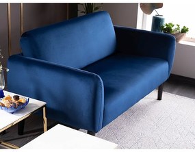 Sedacia súprava Elsa Velvet, dvojsedadlo, modrá / čierna