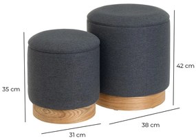 Tmavosivý taburet – Casa Selección