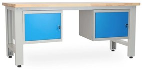 Dielenský stôl Solid OAK-11, 210 cm, 2 závesné boxy, dub
