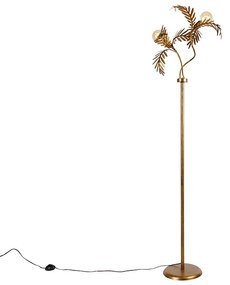 Vintage stojaca lampa zlatá 187 cm 2-svetlo - Botanica