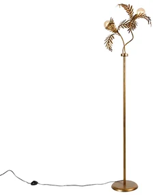 Vintage stojaca lampa zlatá 187 cm 2-svetlo - Botanica