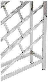 Kovový regál na víno v lesklo striebornej farbe na 24 fliaš Barolo – Premier Housewares