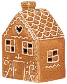 Keramický perníkový domček LED, hnedá