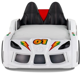 Posteľ auto 90x190 Grand Prix Plus - biela