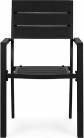 Set 2 záhradných stoličiek s nosnosťou 150 kg béžová