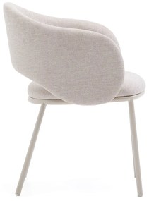 Krémovobiele čalúnené jedálenské kreslo Maina – Kave Home