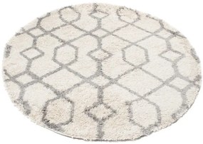 Koberec BOHO L224D béžový / tmavosivý kruh