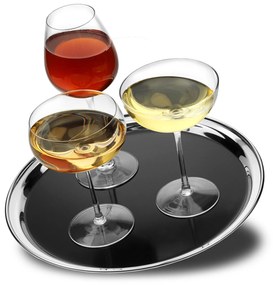 Bar@drinkstuff Nerezová tácka s čiernym plastom 30cm / 12inch