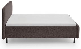 Antracitová čalúnená dvojlôžková posteľ s úložným priestorom s roštom 160x200 cm Primo – Meise Möbel