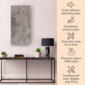 Klarstein Wonderwall Santorini Smart, infračervený ohrievač, 120 x 60 cm, 1000 W, týždenný časovač, IP24
