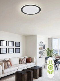 TOP LIGHT Svetlo nástenné-stropné Norman 50C RC, Čierna