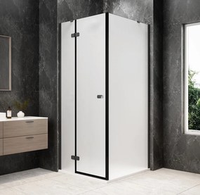 Polysan Polysan, GLOBE GUN METAL štvorcová sprchová zástena 800x800mm, matné sklo, ľavá, GB1080-3215MLGM