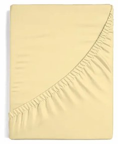 Napínacia plachta na matrac- svetložlté froté 100/220/25