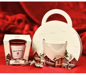 Home Elements Porcelánový hrnček s vianočným dizajnom Mesto 300 ml v darčekovom balení