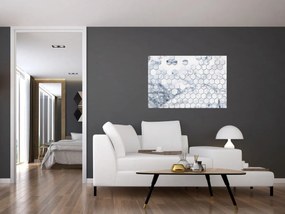Obraz - Mramorované hexagóny (90x60 cm)
