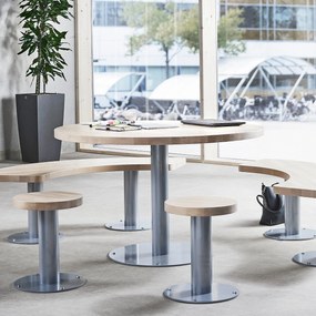 Jedálenský stôl UNITE, Ø 1200 mm, breza