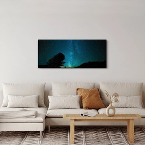 Obraz nočnej oblohy s hviezdami (120x50 cm)